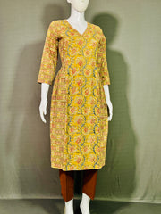 Kalamkari Hand Block Printed Kurti