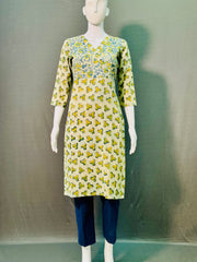 Ajrakh Dabo Printed Kurti