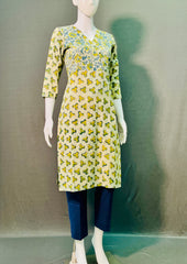 Ajrakh Dabo Printed Kurti
