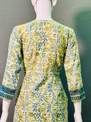 Ajrakh Dabo Printed Mul Cotton Kurti