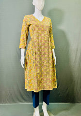 Kalamkari Hand Block Printed Kurti