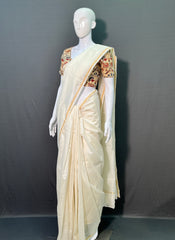 Kora Chanderi Silk Saree