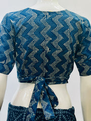 Indigo Wrap Blouse
