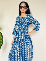 Indigo Dyed Long Dress