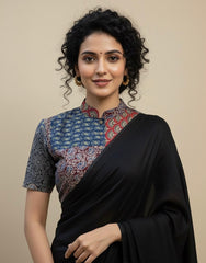 Patchwork AJRAKH Printed Cotton Blouse