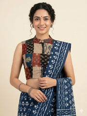 Patchwork AJRAKH Printed Cotton Blouse