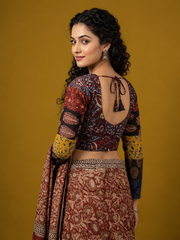 Patchwork AJRAKH Printed Cotton Blouse