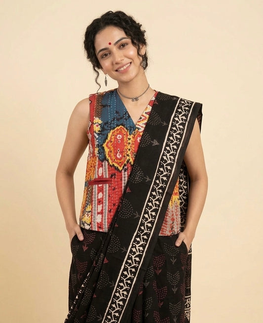 Kantha Hand Stitched Jacket Blouse
