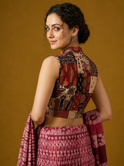 Patchwork AJRAKH Printed Cotton Blouse
