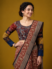 Patchwork AJRAKH Printed Cotton Blouse