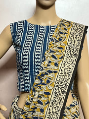 Indigo Dyed Hand Block Printed Blouse