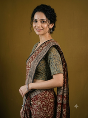 AJRAKH Hand Block Printed Blouse