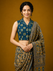AJRAKH Hand Block Printed Blouse