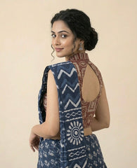 Kalamkari Hand Block Printed Collared Blouse