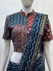 Patchwork AJRAKH Printed Cotton Blouse