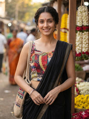 Kantha Hand Stitched Crop Top Blouse (Copy)