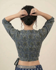 AJRAKH Print Mul Cotton Wrap Blouse