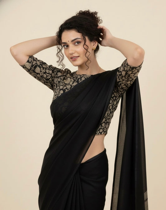 Kalamkari Hand Block Printed Cotton Blouse