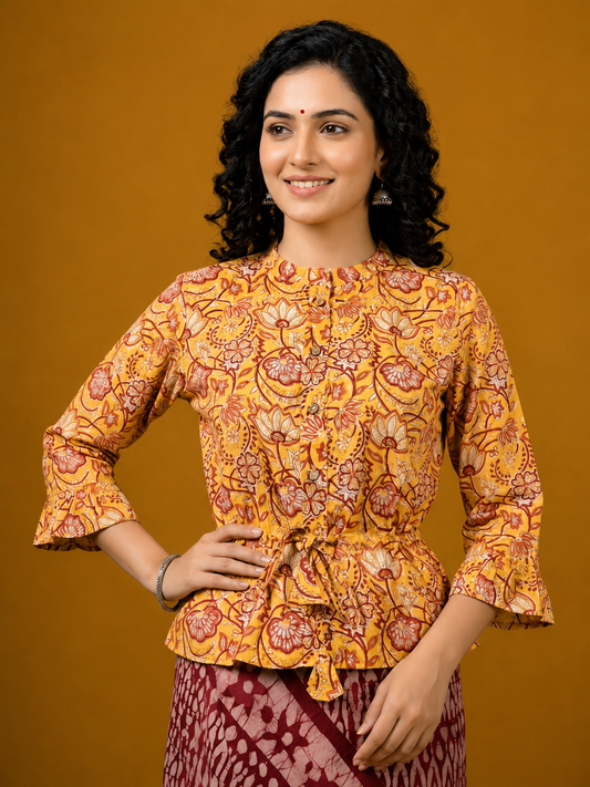 Hand Block Printed Koti Blouse