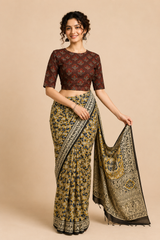AJRAKH Hand Block Printed Blouse l