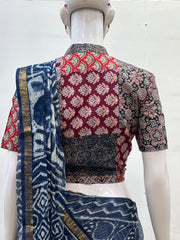Patchwork AJRAKH Printed Cotton Blouse