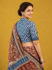 Indigo Dyed Hand Block Printed Blouse
