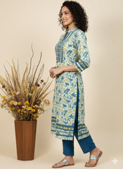 Ajrakh Dabo Printed Kurti