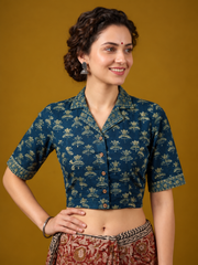 AJRAKH Hand Block Printed Blouse