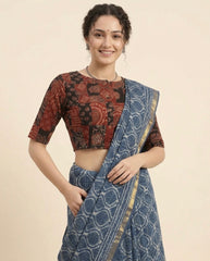 Patchwork AJRAKH Printed Cotton Blouse