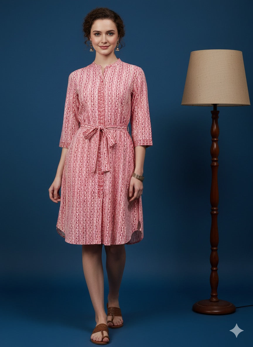 Hand Block Printed Tunic Dress