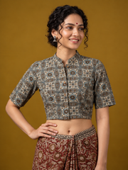 AJRAKH Hand Block Printed Blouse