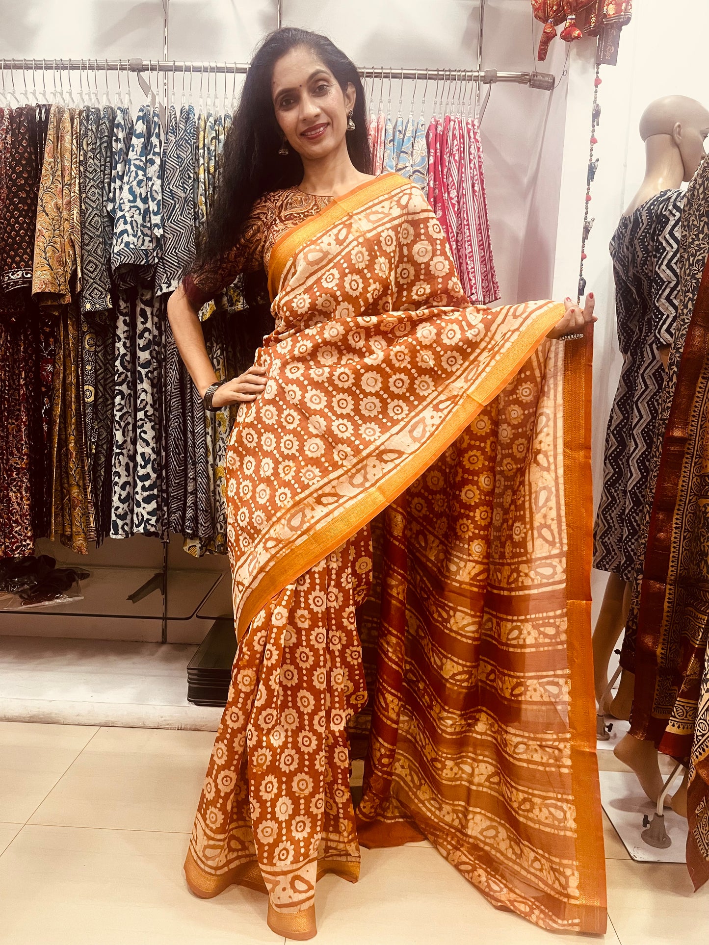 Maheshwari Silk Saree