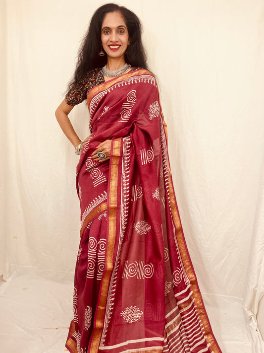 Maheshwari Silk Saree