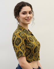Modal Silk AJRAKH Printed Blouse