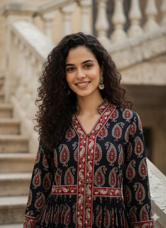 Hand Block Kalamkari Dress