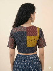 Patchwork AJRAKH Printed Cotton Blouse