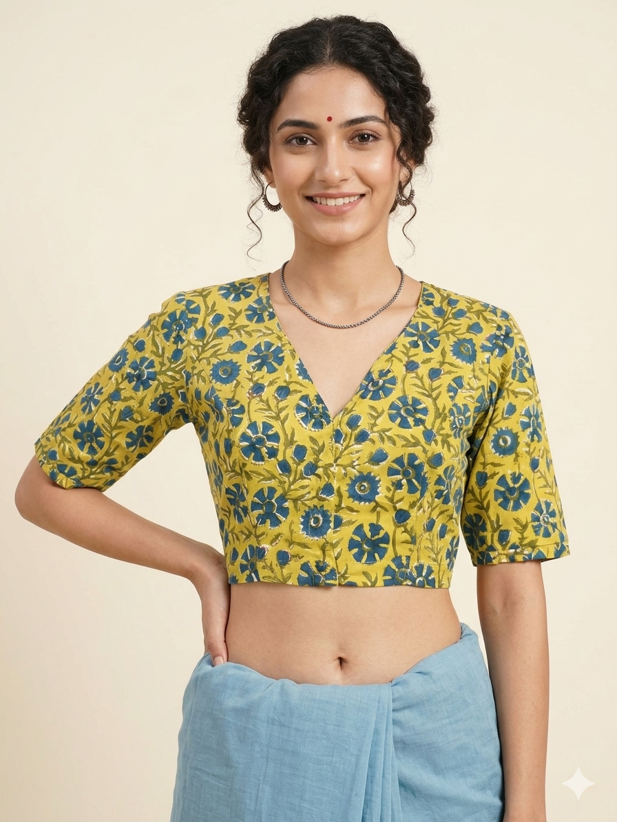 Hand Block Printed Blouse