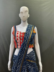 Kantha Hand Stitched Crop Top Blouse