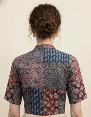 Patchwork AJRAKH Printed Cotton Blouse