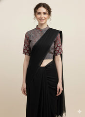 Patchwork AJRAKH Printed Cotton Blouse