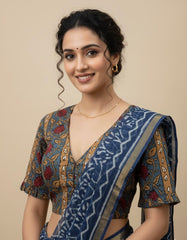 Kalamkari Hand Block Printed Padded Blouse