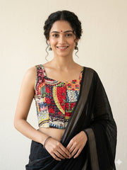 Kantha Hand Stitched Crop Top Blouse (Copy)