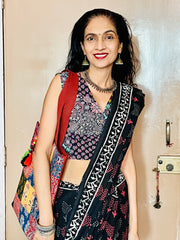 Patchwork AJRAKH Printed Cotton Blouse