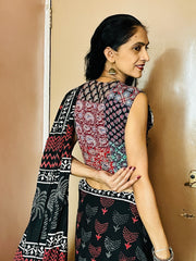 Patchwork AJRAKH Printed Cotton Blouse