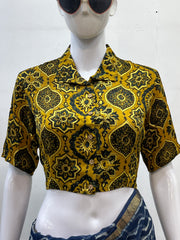 Modal Silk AJRAKH Printed Blouse