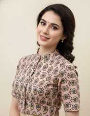 Sanganeri Hand Block Printed Cotton Blouse