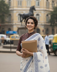 AJRAKH Hand Block Printed Cotton Blouse