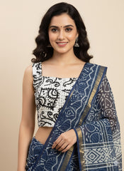 Kantha Hand Stitched Crop Top Blouse