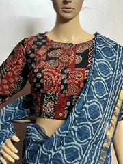 Patchwork AJRAKH Printed Cotton Blouse