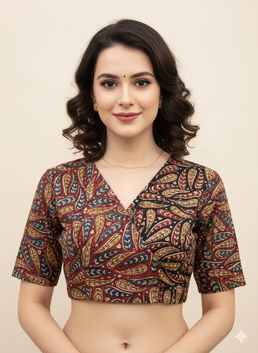 Kalamkari Hand Block Printed Blouse